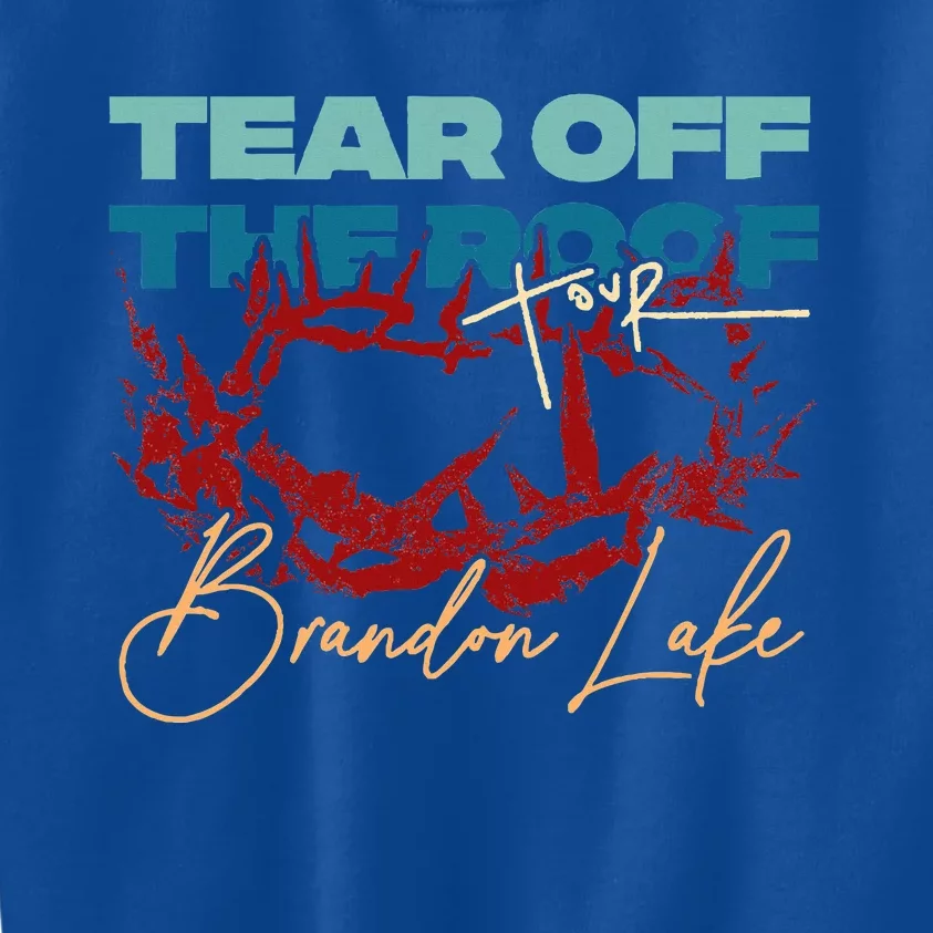 Brandon Tear Off The Roof Merch Lake Kids Sweatshirt