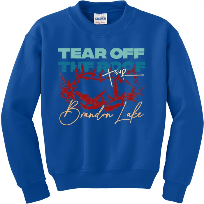 Brandon Tear Off The Roof Merch Lake Kids Sweatshirt