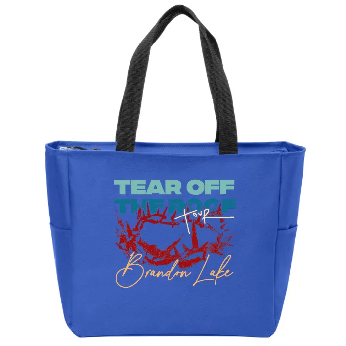 Brandon Tear Off The Roof Merch Lake Zip Tote Bag