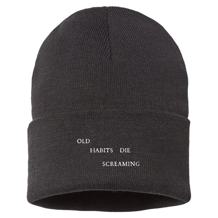 Belinda Ttpd Old Habits Die Screaming Sustainable Knit Beanie