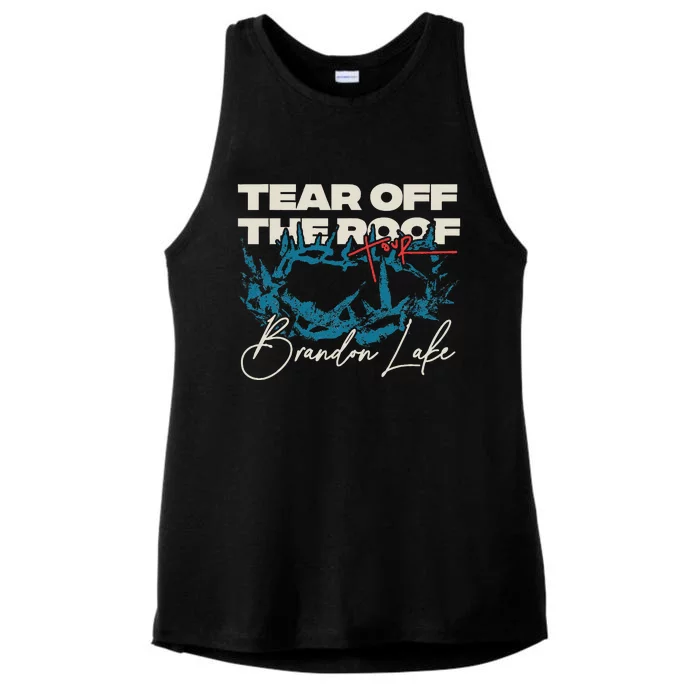 Brandon Tear Off The Roof Merch Lake Totr Ladies Tri-Blend Wicking Tank