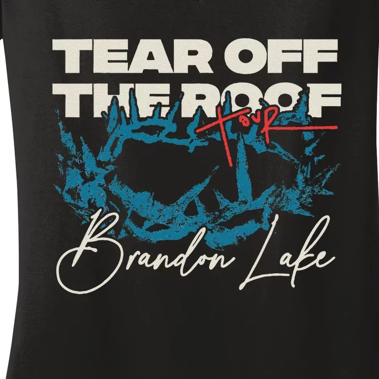 Brandon Tear Off The Roof Merch Lake Totr Women's V-Neck T-Shirt