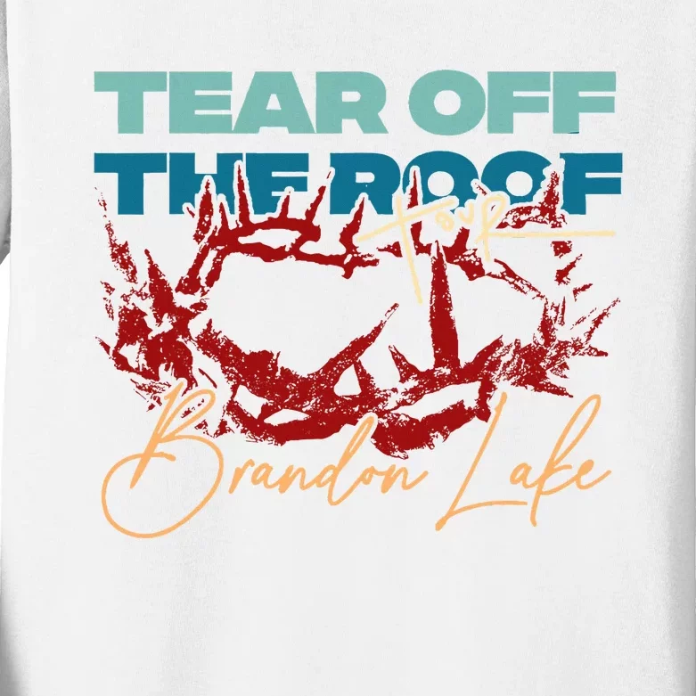 Brandon Tear Off The Roof Merch Lake Totf Kids Long Sleeve Shirt