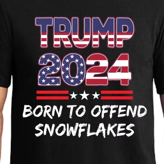 Born To Offend Snowflakes Trump 2024 Republican Antiliberal Gift Pajama Set