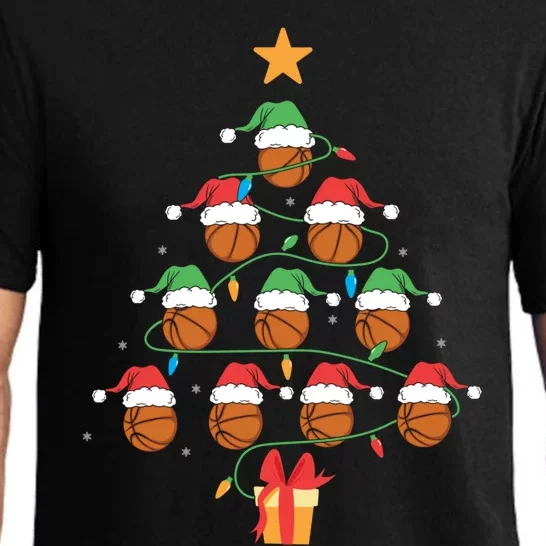 Basketball Tree Ornat Ugly Christmas Basketball Player Gift Pajama Set