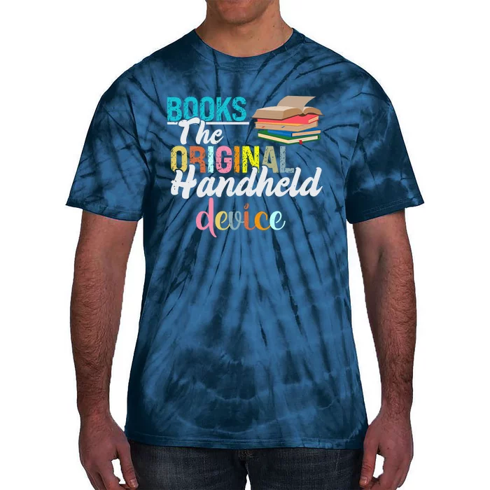 Books The Original Handheld Device Book Librarian Tie-Dye T-Shirt