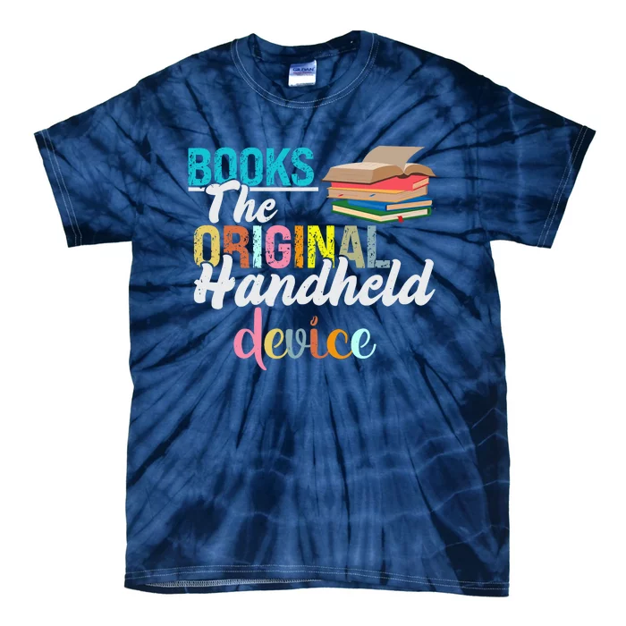 Books The Original Handheld Device Book Librarian Tie-Dye T-Shirt