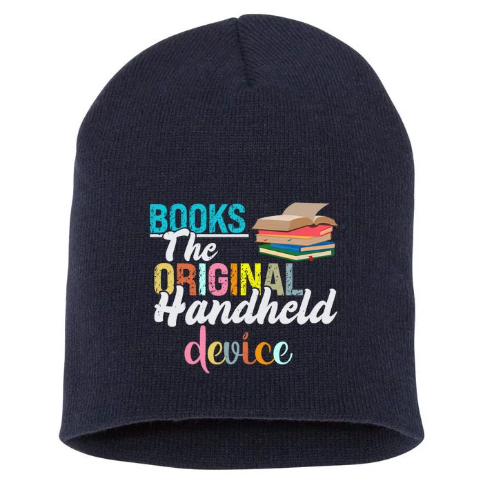 Books The Original Handheld Device Book Librarian Short Acrylic Beanie