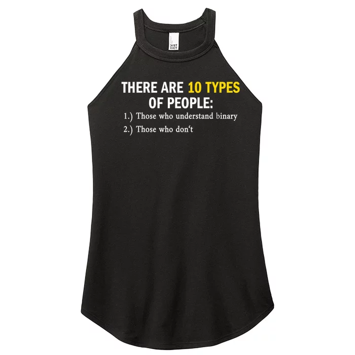 Binary Types Of People Programmer Nerd Women’s Perfect Tri Rocker Tank