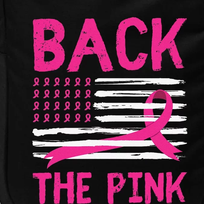 Back The P.Ink Breast Cancer Awareness Women Us Flag Gift Impact Tech Backpack