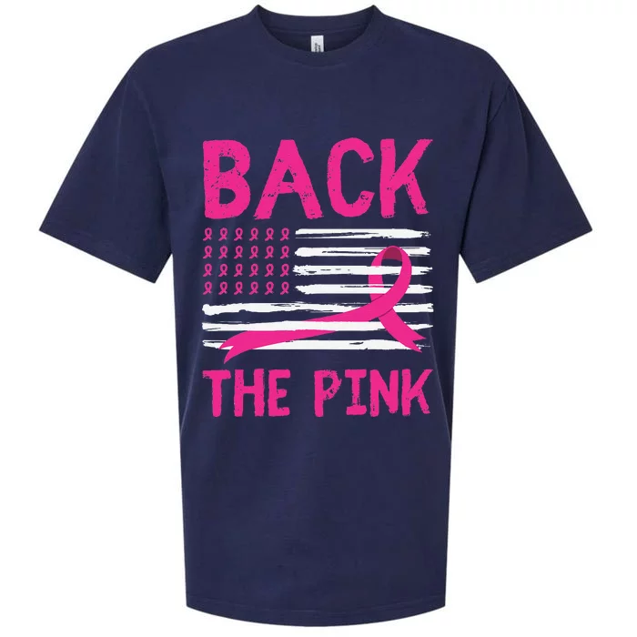 Back The P.Ink Breast Cancer Awareness Women Us Flag Gift Sueded Cloud Jersey T-Shirt