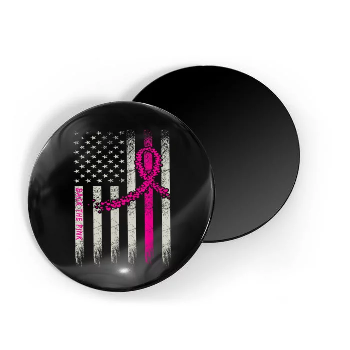 Back The Pink Breast Cancer Awareness Flag Magnet