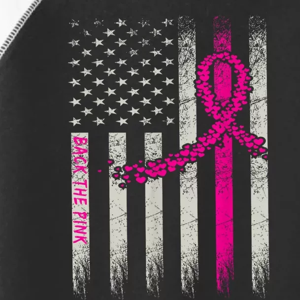 Back The Pink Breast Cancer Awareness Flag Toddler Fine Jersey T-Shirt