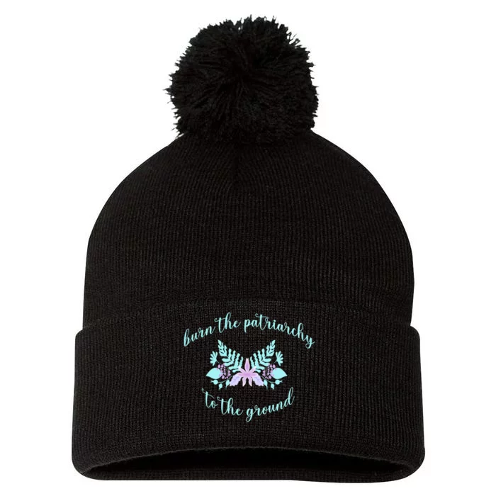 Burn The Patriarchy To The Ground Pom Pom 12in Knit Beanie