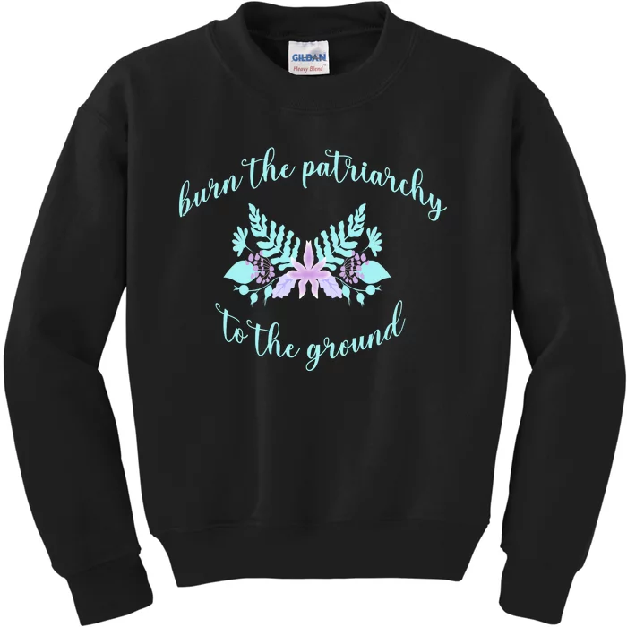 Burn The Patriarchy To The Ground Kids Sweatshirt