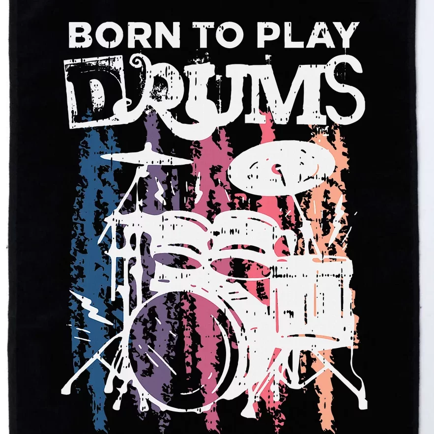 Born To Play Drums Drumming Rock Music Band Drummer Platinum Collection Golf Towel