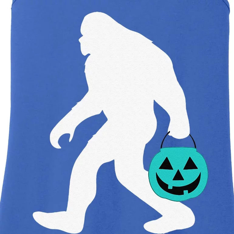 Bigfoot Teal Pumpkin Halloween Costume Food Allergy Ladies Essential Tank