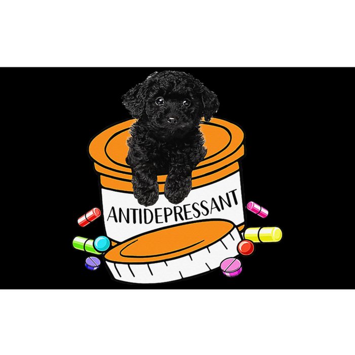 Black Toy Poodle Antidepressant Bumper Sticker