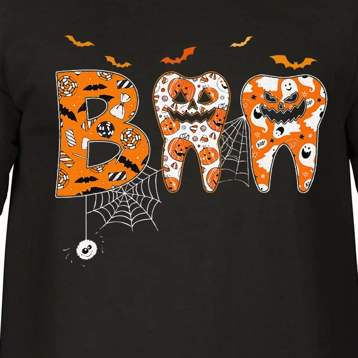 Boo Teeth Pumpkin Dentist Dental Hygienist Halloween Comfort Colors T-Shirt