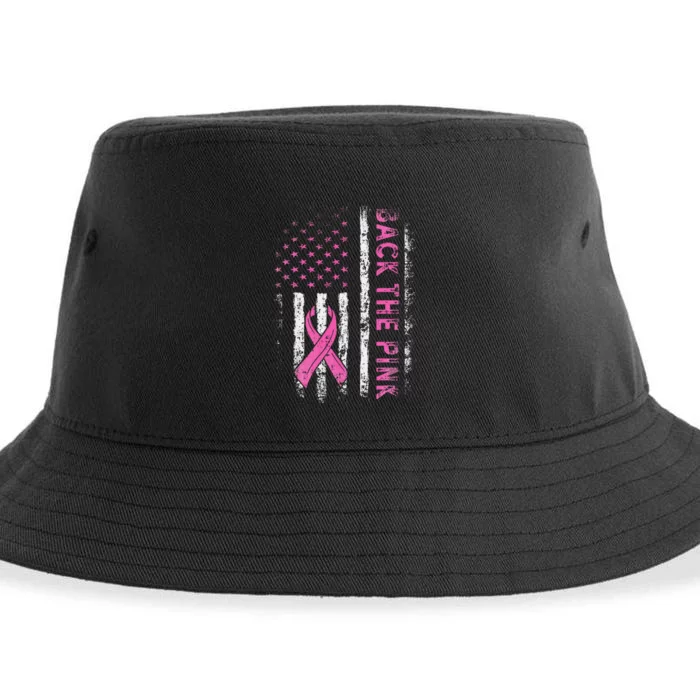 Back The P.Ink Breast Cancer Awareness Flag Gift Sustainable Bucket Hat