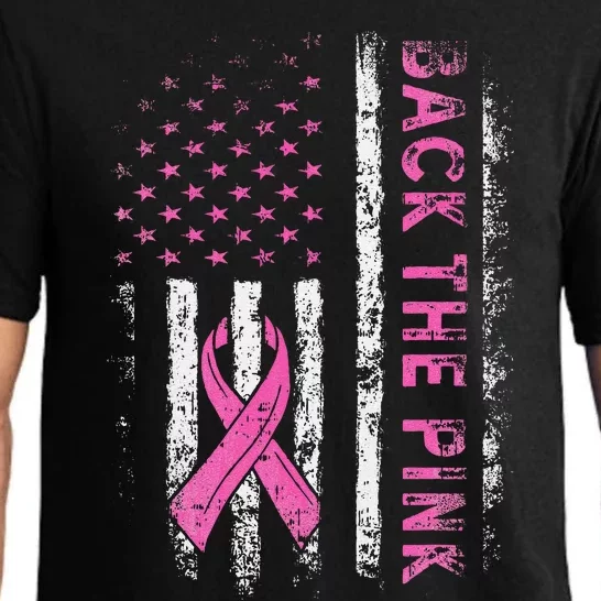 Back The P.Ink Breast Cancer Awareness Flag Gift Pajama Set