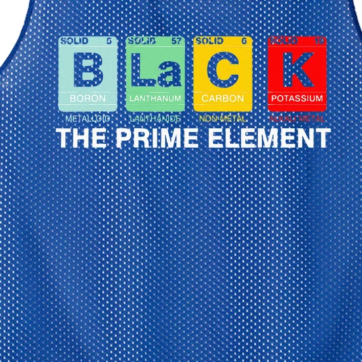 Black The Prime Element Black History Month Periodic Table Mesh Reversible Basketball Jersey Tank