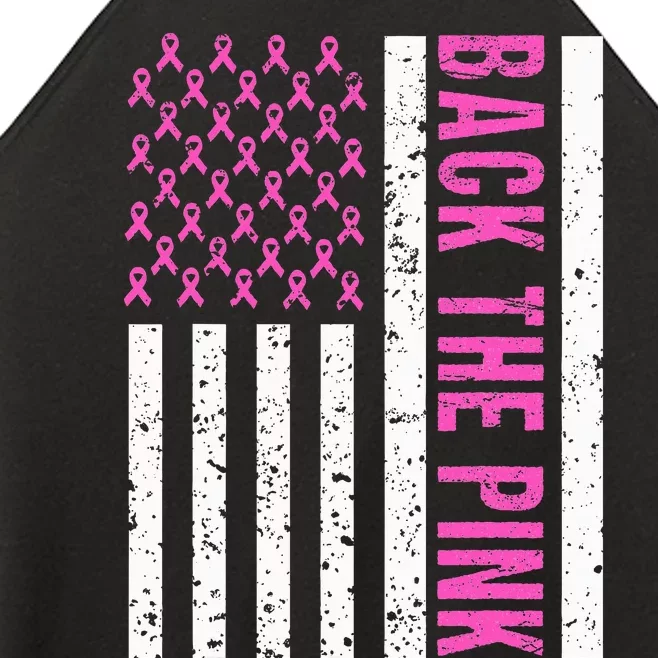 Back The Pink Breast Cancer Awareness Flag Women’s Perfect Tri Rocker Tank