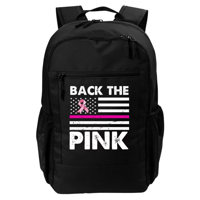 Back The Pink Breast Cancer Awareness Thin Line Daily Commute Backpack