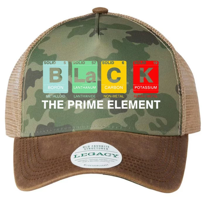 Black The Prime Element Black History Month Periodic Table Legacy Tie Dye Trucker Hat