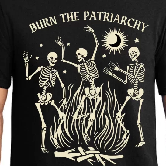 Burn The Patriarchy Funny Feminist Halloween Great Gift Pajama Set