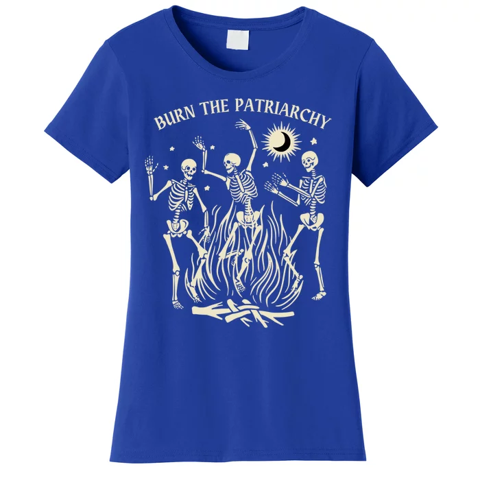 Burn The Patriarchy Funny Feminist Halloween Great Gift Women's T-Shirt