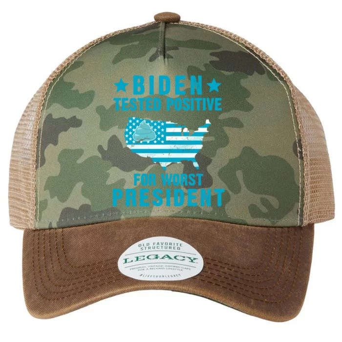 Biden Tested Positive For The Worst President Legacy Tie Dye Trucker Hat