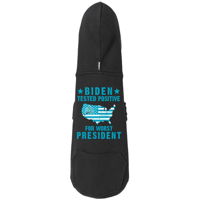 Biden Tested Positive For The Worst President Doggie 3-End Fleece Hoodie