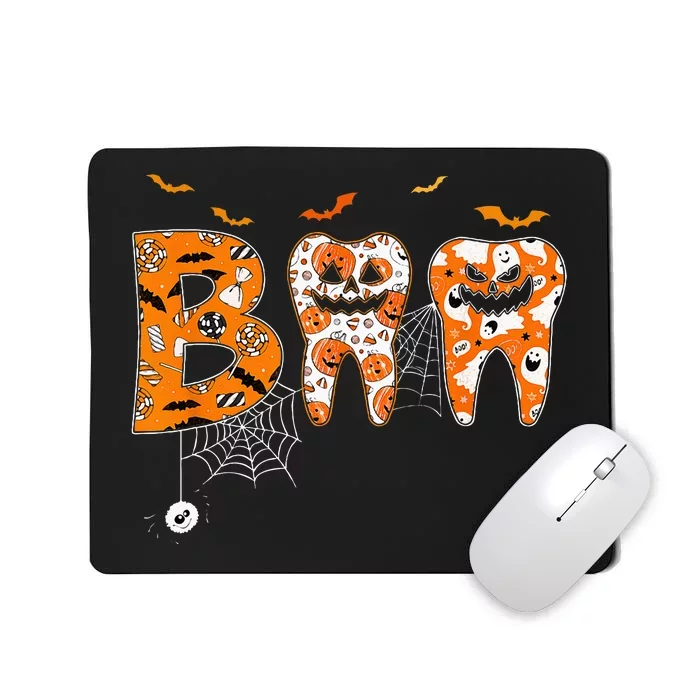 Boo Th Pumpkin Dentist Dental Hygienist Halloween Costume Mousepad