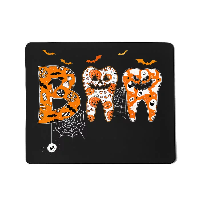 Boo Th Pumpkin Dentist Dental Hygienist Halloween Costume Mousepad