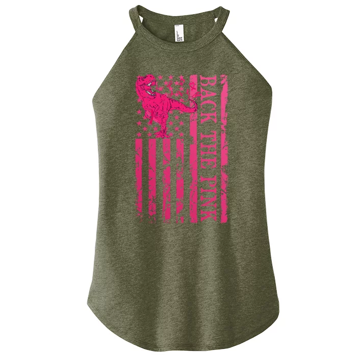 Back The Pink Warrior Flag American Breast Cancer Awareness Women’s Perfect Tri Rocker Tank