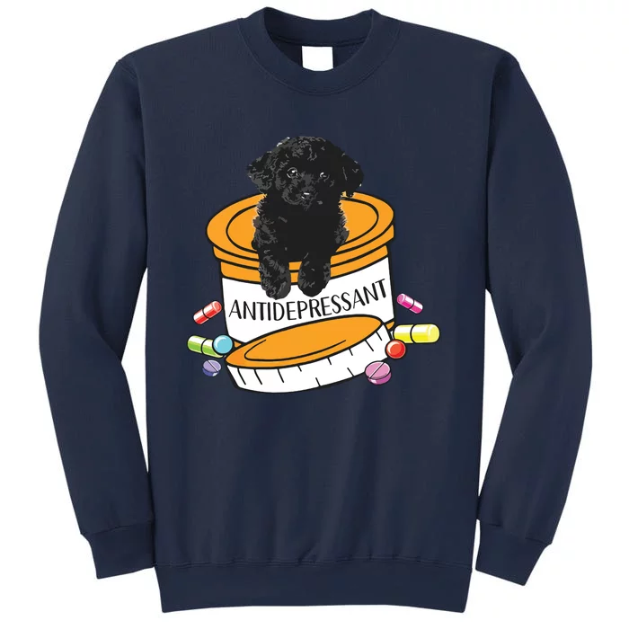 Black Toy Poodle Antidepressant Sweatshirt