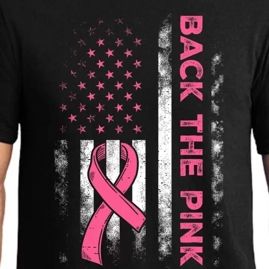 Back The P.I.N.K. Us Flag Breast Cancer Awareness Pajama Set