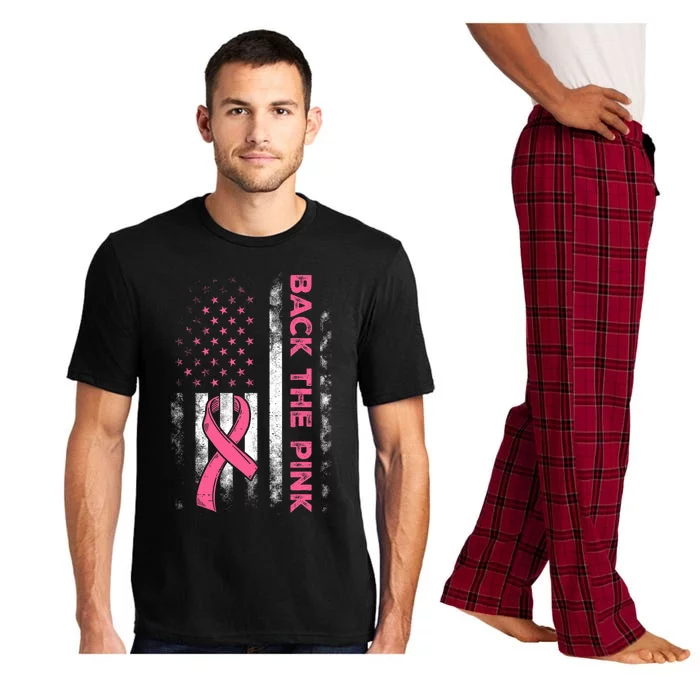 Back The P.I.N.K. Us Flag Breast Cancer Awareness Pajama Set