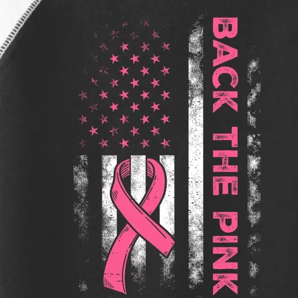 Back The P.I.N.K. Us Flag Breast Cancer Awareness Toddler Fine Jersey T-Shirt