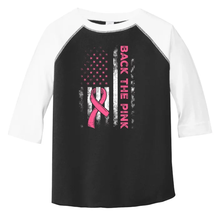 Back The P.I.N.K. Us Flag Breast Cancer Awareness Toddler Fine Jersey T-Shirt