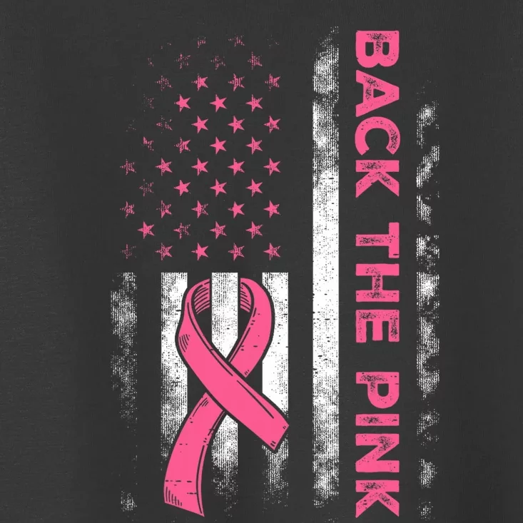 Back The P.I.N.K. Us Flag Breast Cancer Awareness Toddler T-Shirt