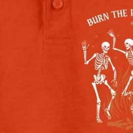 Burn The Patriarchy Spooky Feminist Skeletons Great Gift Dry Zone Grid Performance Polo