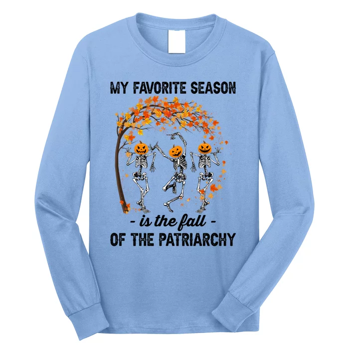 Burn The Patriarchy Funny Feminist Halloween Gift Long Sleeve Shirt