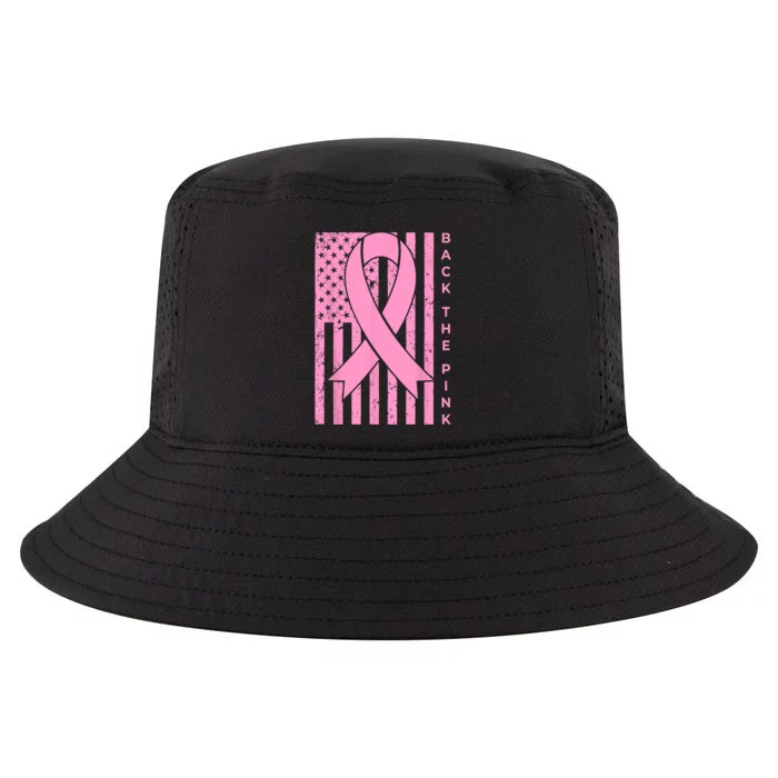 Back The Pink Breast Cancer Awareness Flag Women Men Cool Comfort Performance Bucket Hat