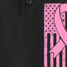 Back The Pink Breast Cancer Awareness Flag Women Men Dry Zone Grid Performance Polo