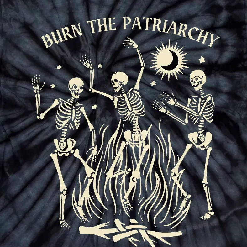 Burn The Patriarchy Funny Feminist Halloween Tie-Dye T-Shirt