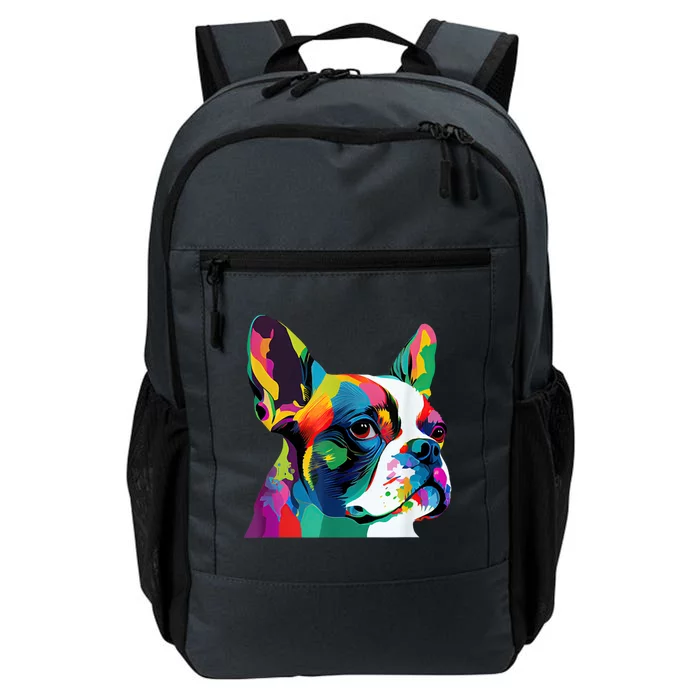 Boston Terrier Pop Art Design Boston Terrier Lovers Daily Commute Backpack