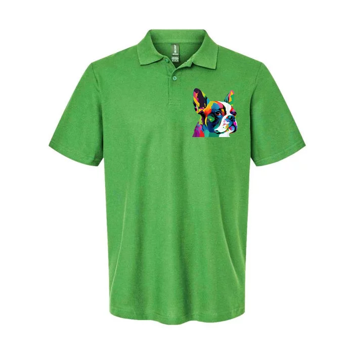 Boston Terrier Pop Art Design Boston Terrier Lovers Softstyle Adult Sport Polo