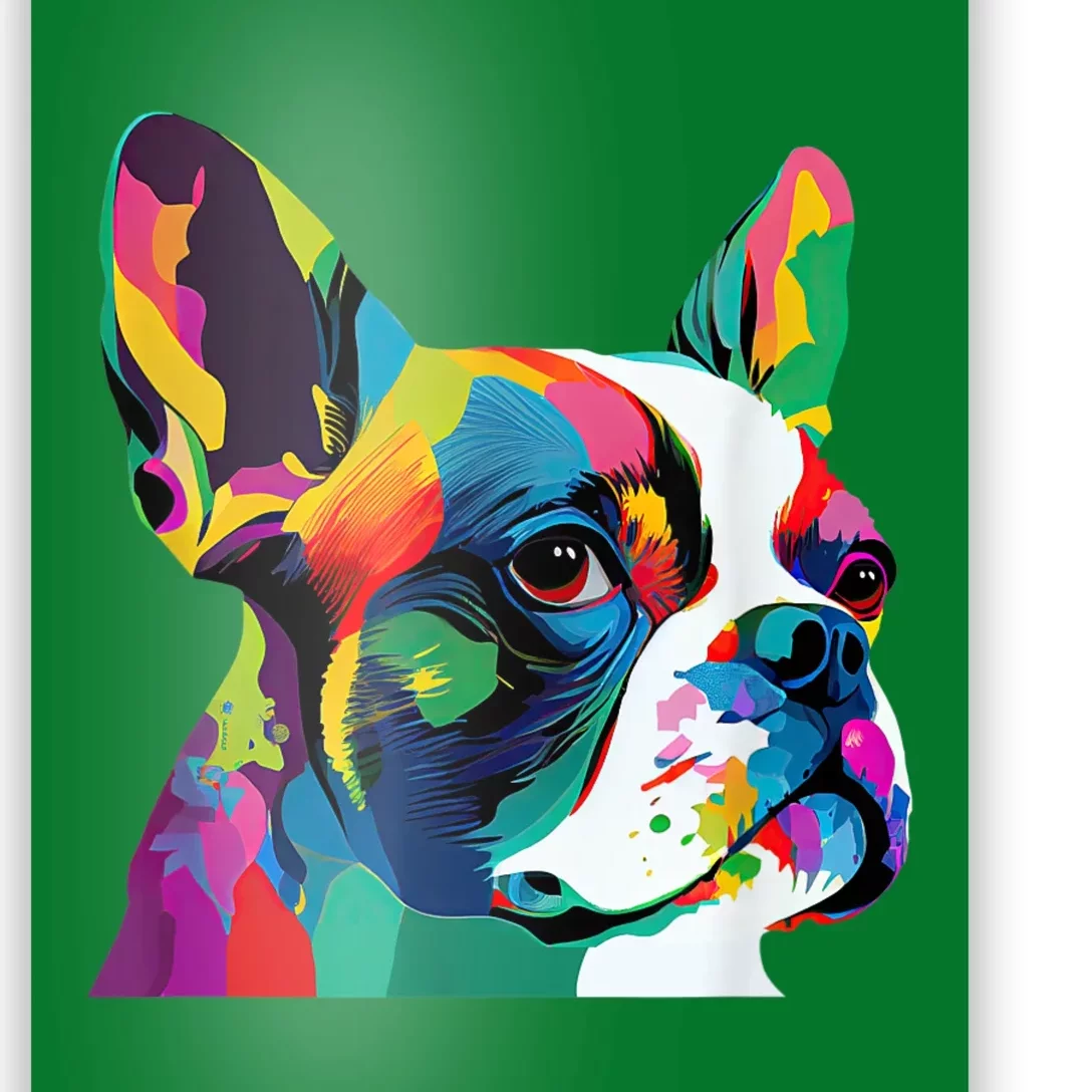 Boston Terrier Pop Art Design Boston Terrier Lovers Poster